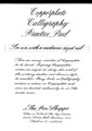 Copperplate Calligraphy Practice Pad